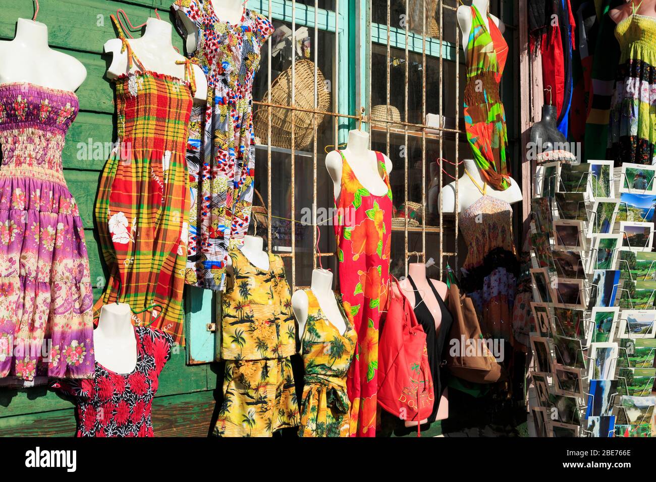 Store in Old Market Square,Roseau,Dominica,Caribbean Stock Photo Alamy