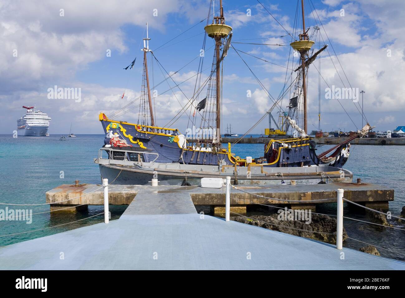 Pirate ship in George Town port, Grand Cayman, Cayman Islands, Greater  Antilles, Caribbean Stock Photo - Alamy