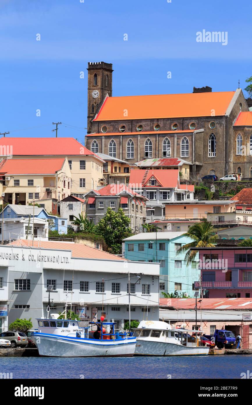 Catholic Cathedral,St. Georges,Grenada,Caribbean Stock Photo
