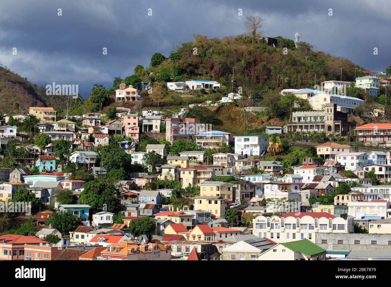 Western side of St. Georges,Grenada,Caribbean Stock Photo