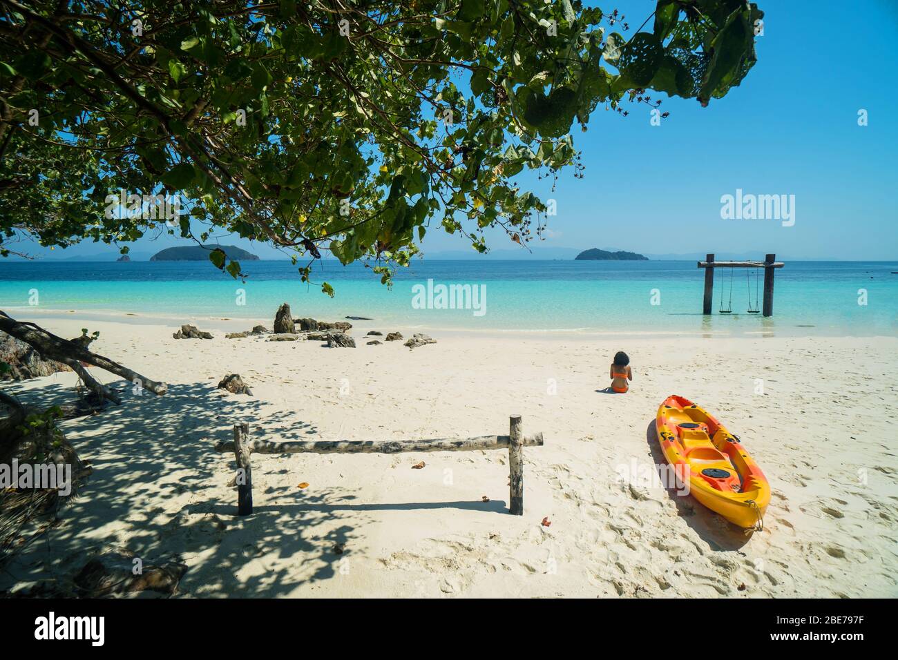 ocean waves, beach and rocky coastline and beautiful forest. Nyaung Oo ...