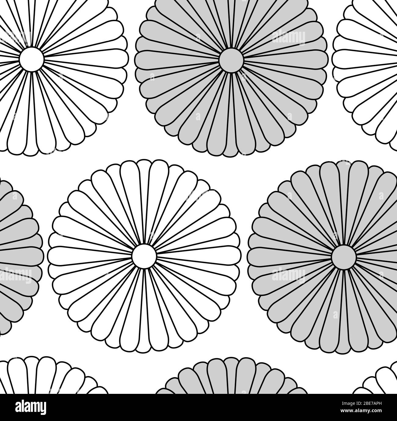 This is a illustration of Beautiful Chrysanthemum crest Japanese style