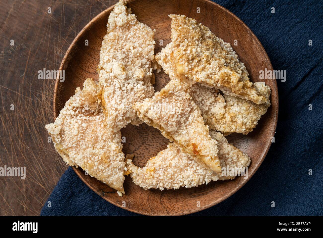 A pile of delicious salt crispy chicken Stock Photo