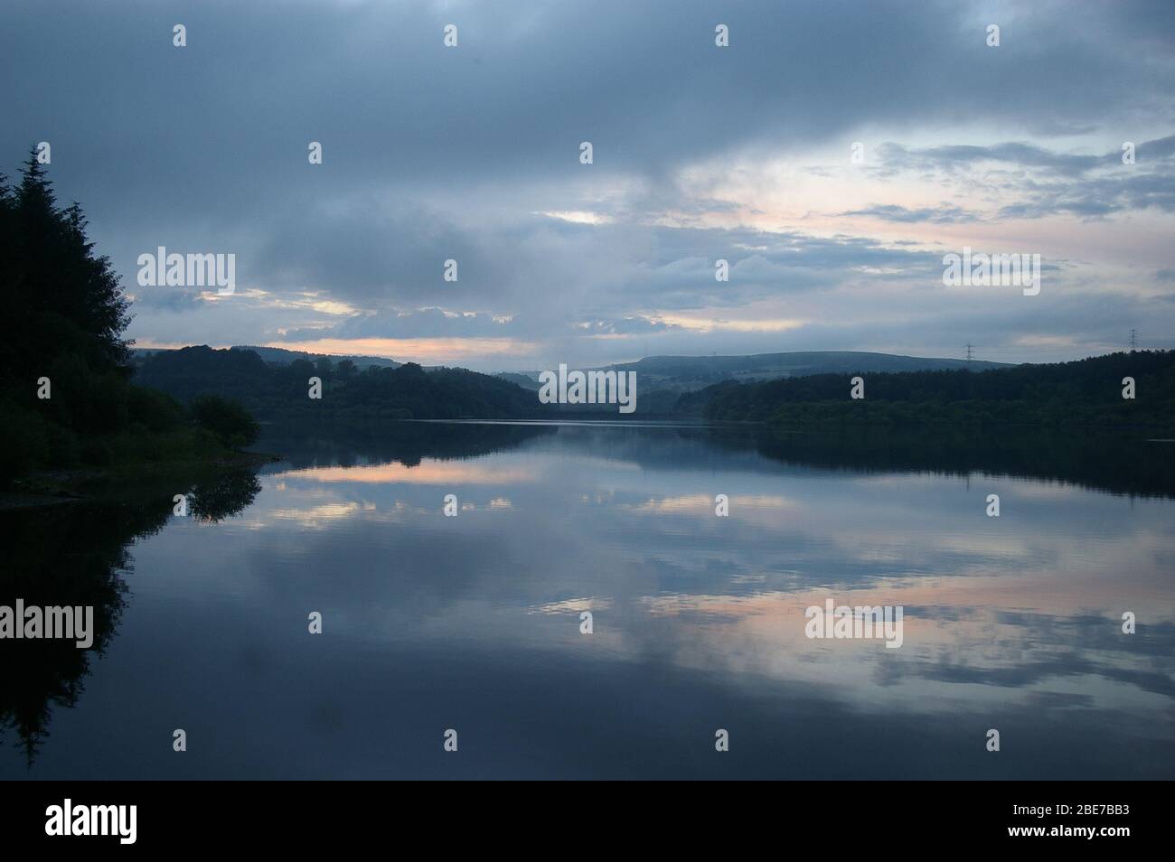 Evening at Wayoh reservoir in Lancashire near Darwen Stock Photo Alamy