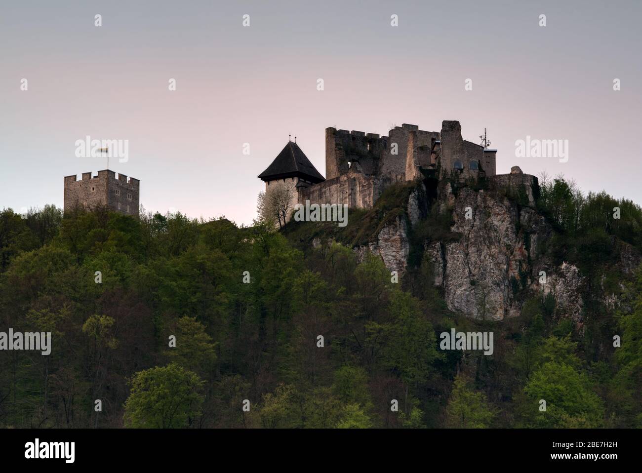 Old castle of Celje in beautiful morning time Stock Photo