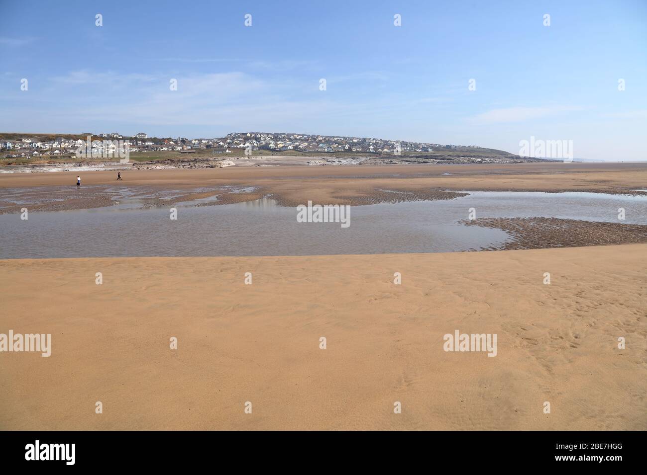 The hillside village of Ogmore by sea with its vast stretch of sandy
