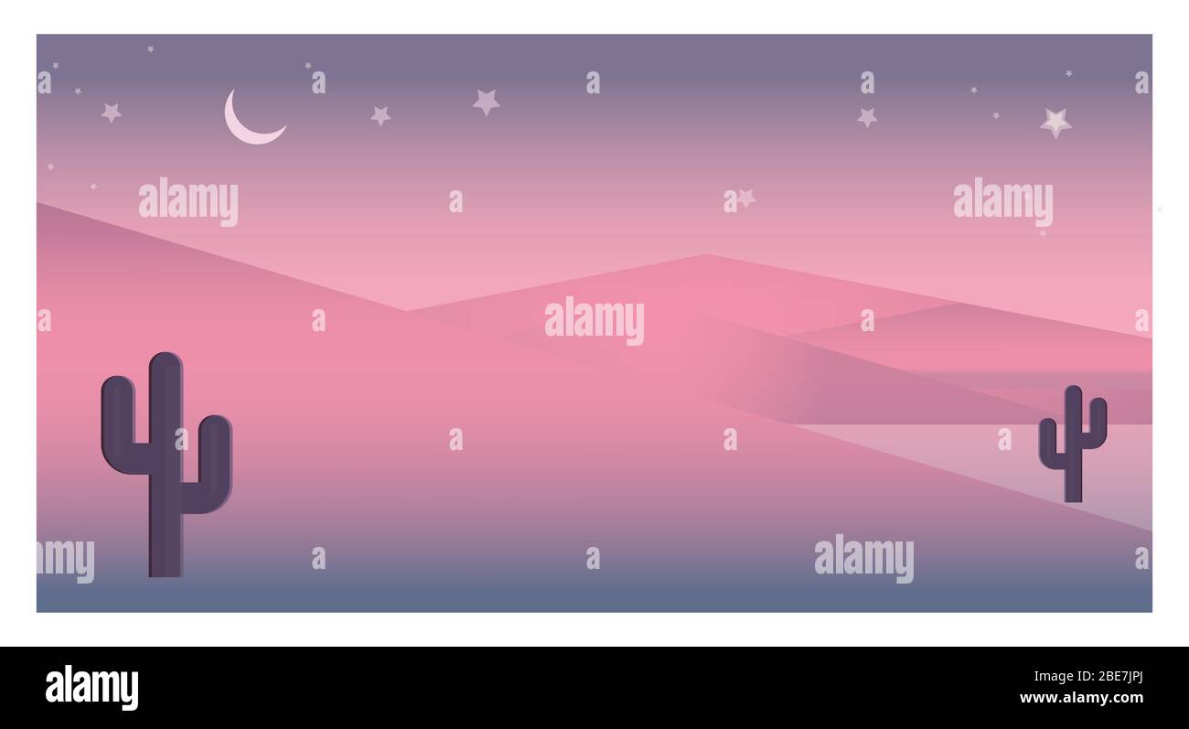 Mountain desert panoramic landscape vector Stock Vector