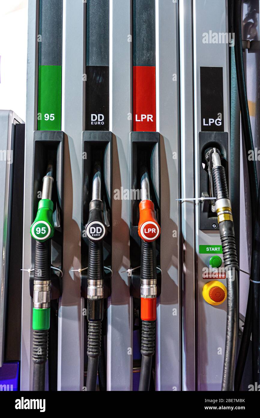 Green color fuel pump gun hi-res stock photography and images - Alamy