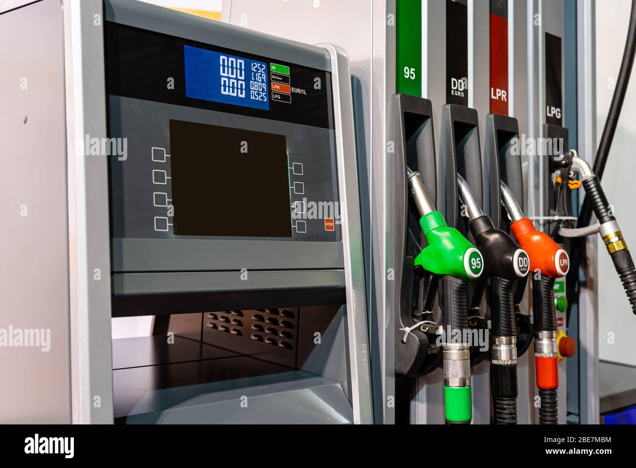 Green color fuel pump gun hi-res stock photography and images - Alamy