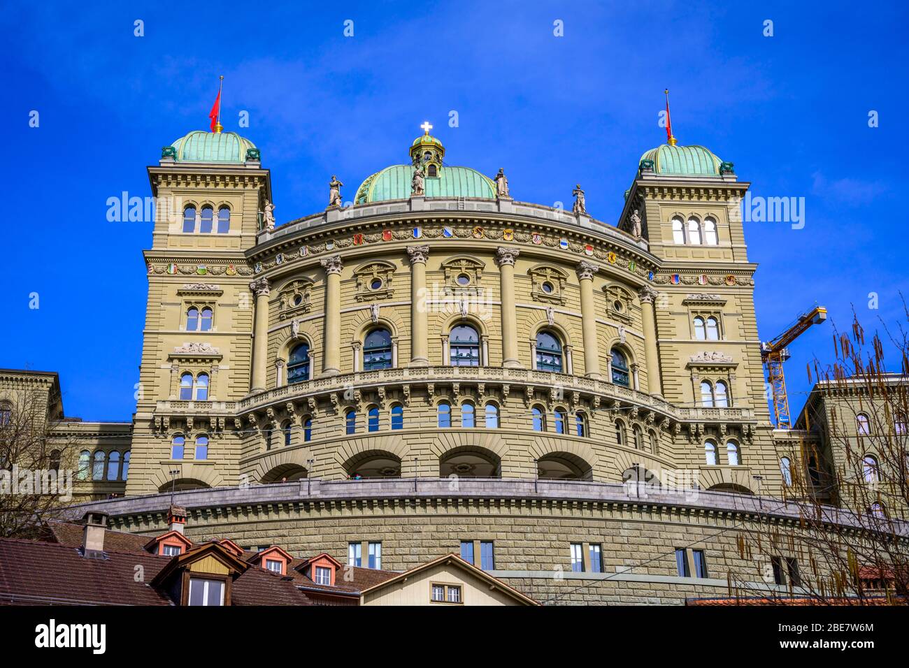 Federal Palace, Parliament Building, Inner City, Bern, Canton of Bern, Switzerland Stock Photo
