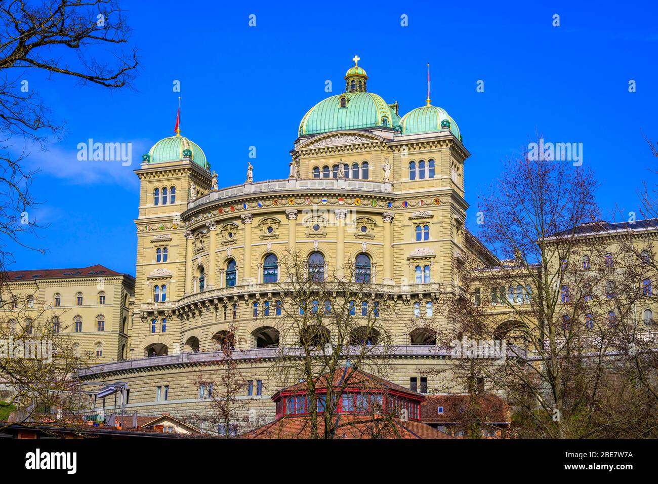 Federal Palace, Parliament Building, Inner City, Bern, Canton of Bern, Switzerland Stock Photo