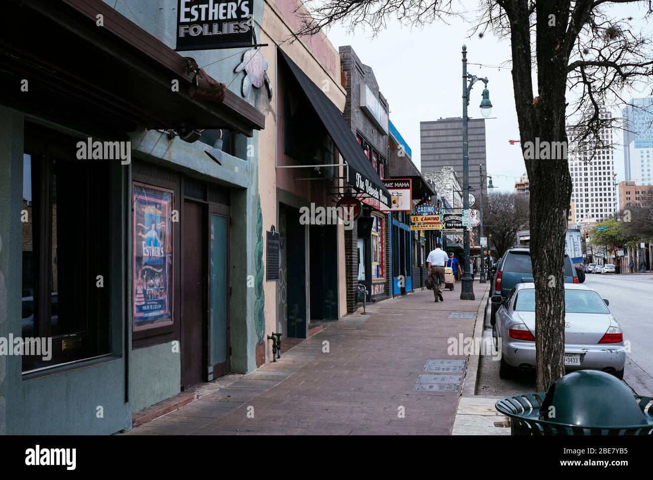 Closed bars in downtown Austin, Texas Stock Photo Alamy