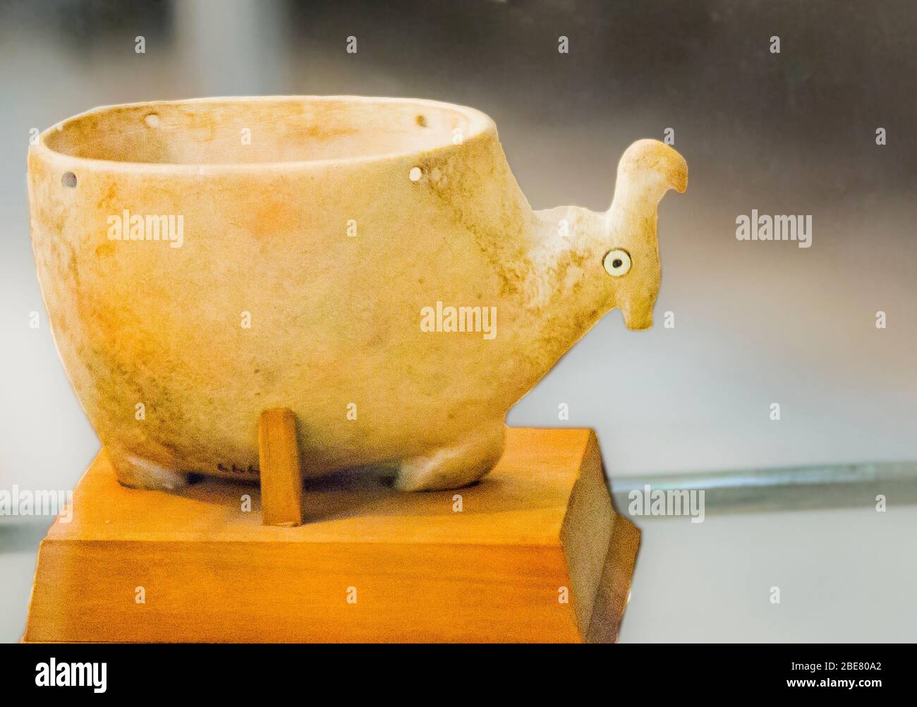 Egypt, Cairo, Egyptian Museum, vase in the shape of an antelope, limestone Stock Photo Alamy