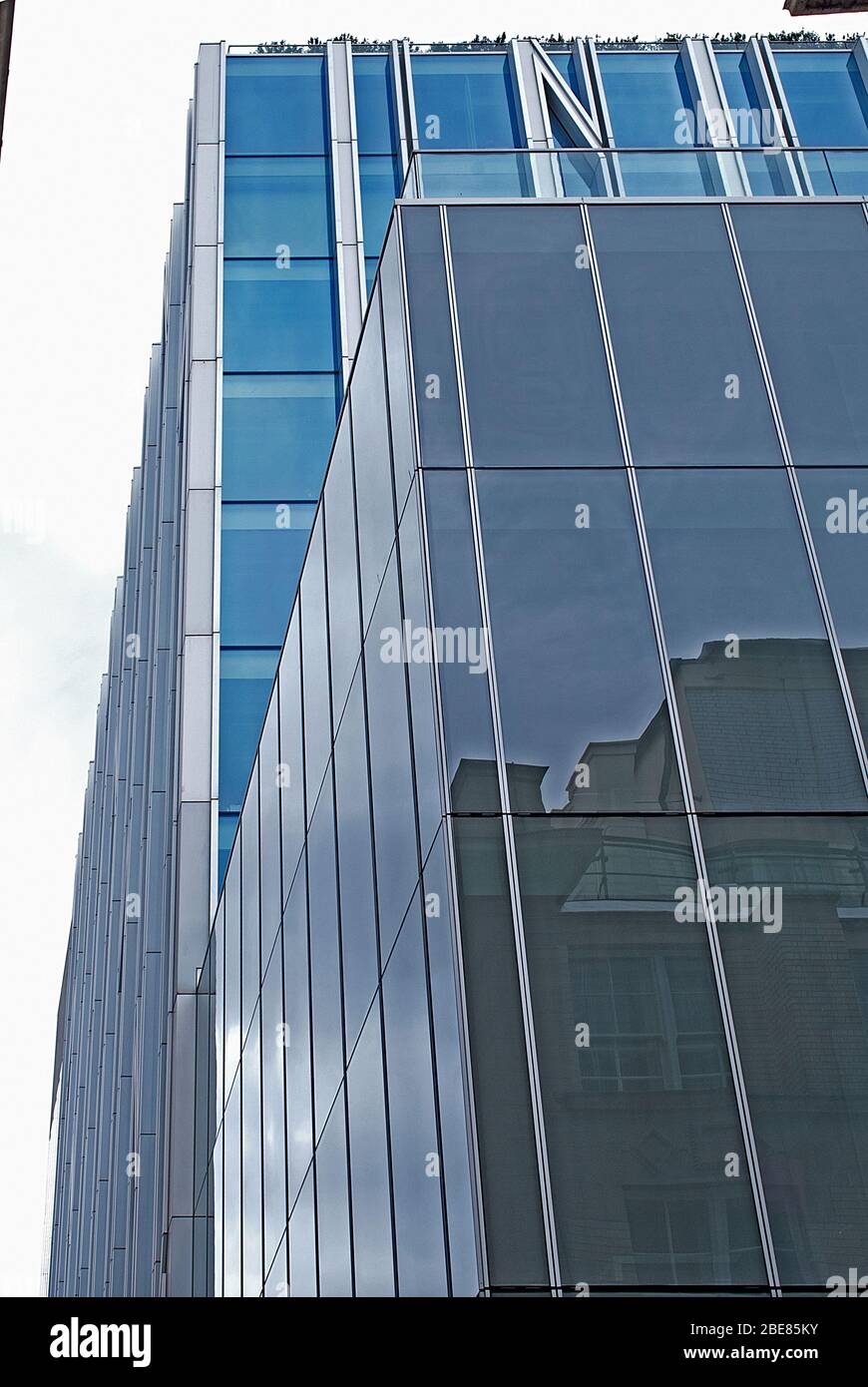 Steel & Glass Rothschild Headquarters Rothschild Bank, New Court, St Swithin's Lane, London EC4N 8AL by OMA Architects Rem Koolhaas Stock Photo