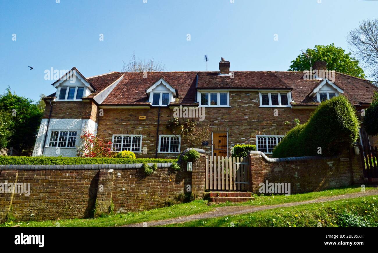 Red brick house on the Upper Icknield Way, Whiteleaf near Princes Risborough, Buckinghamshire