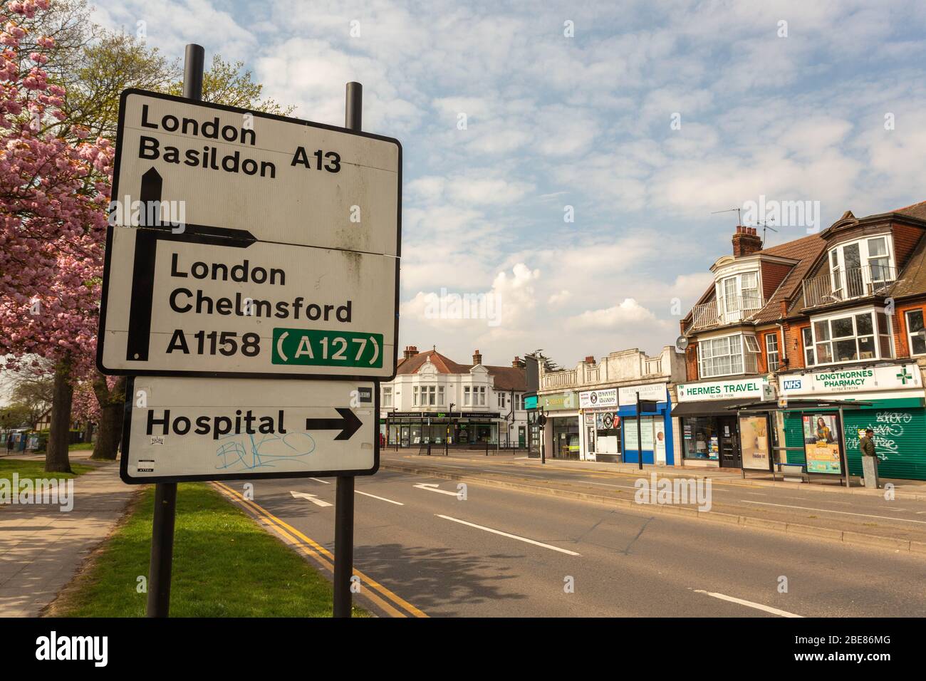 Sign showing directions to shops hi-res stock photography and images ...