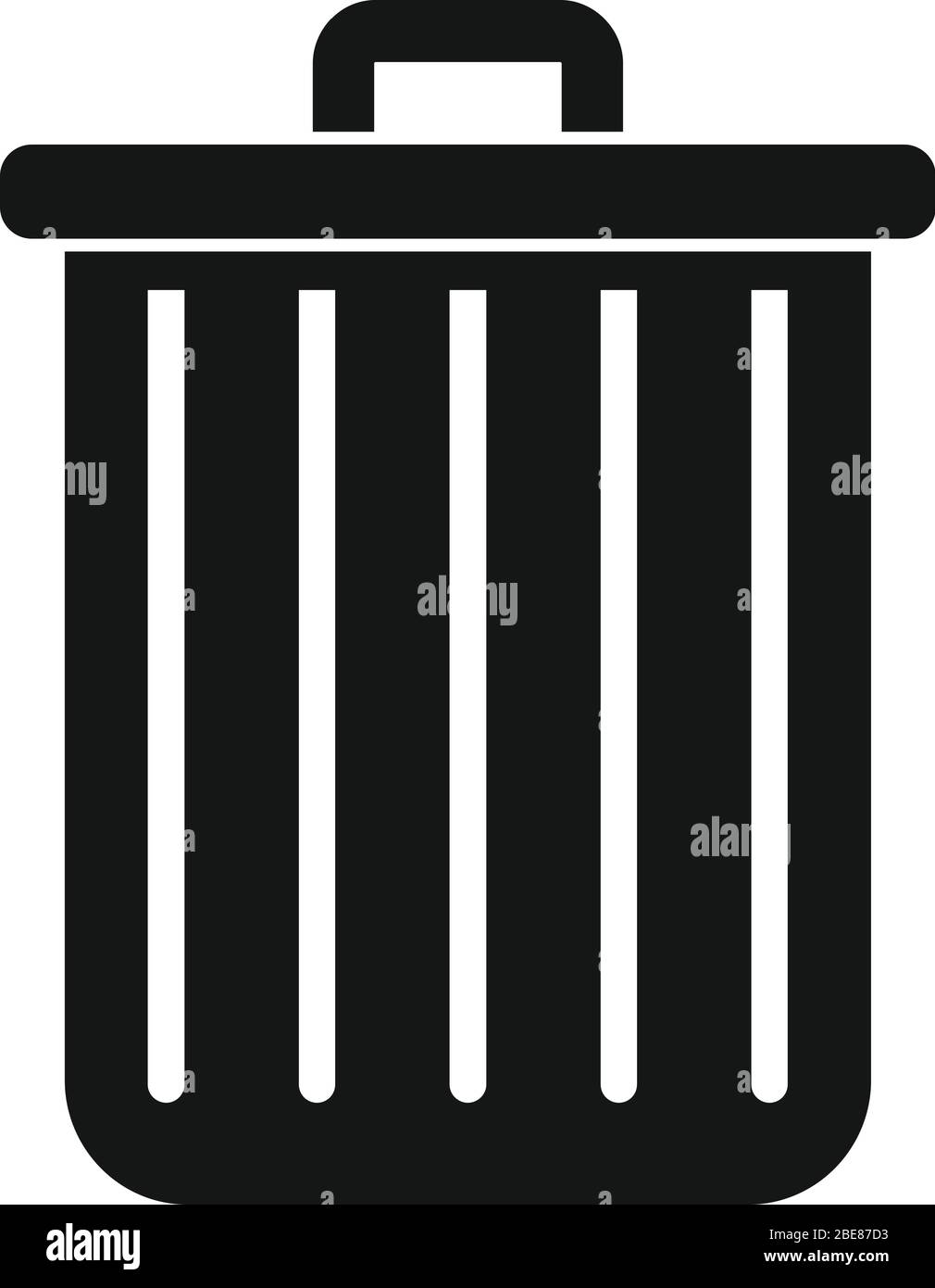 Trash can icon. Simple illustration of trash can vector icon for web ...