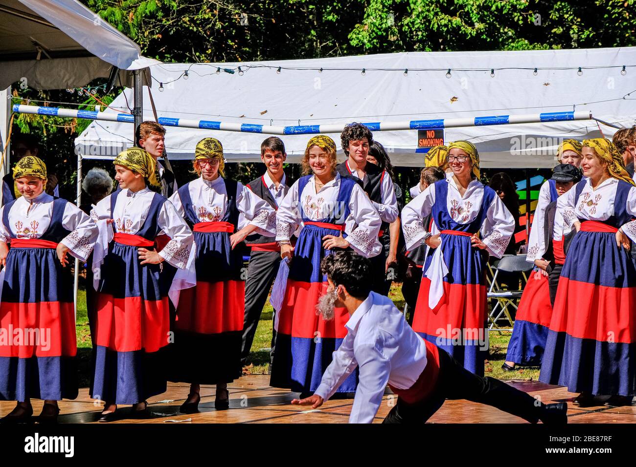 Dancers at a Greek Festival Stock Photo