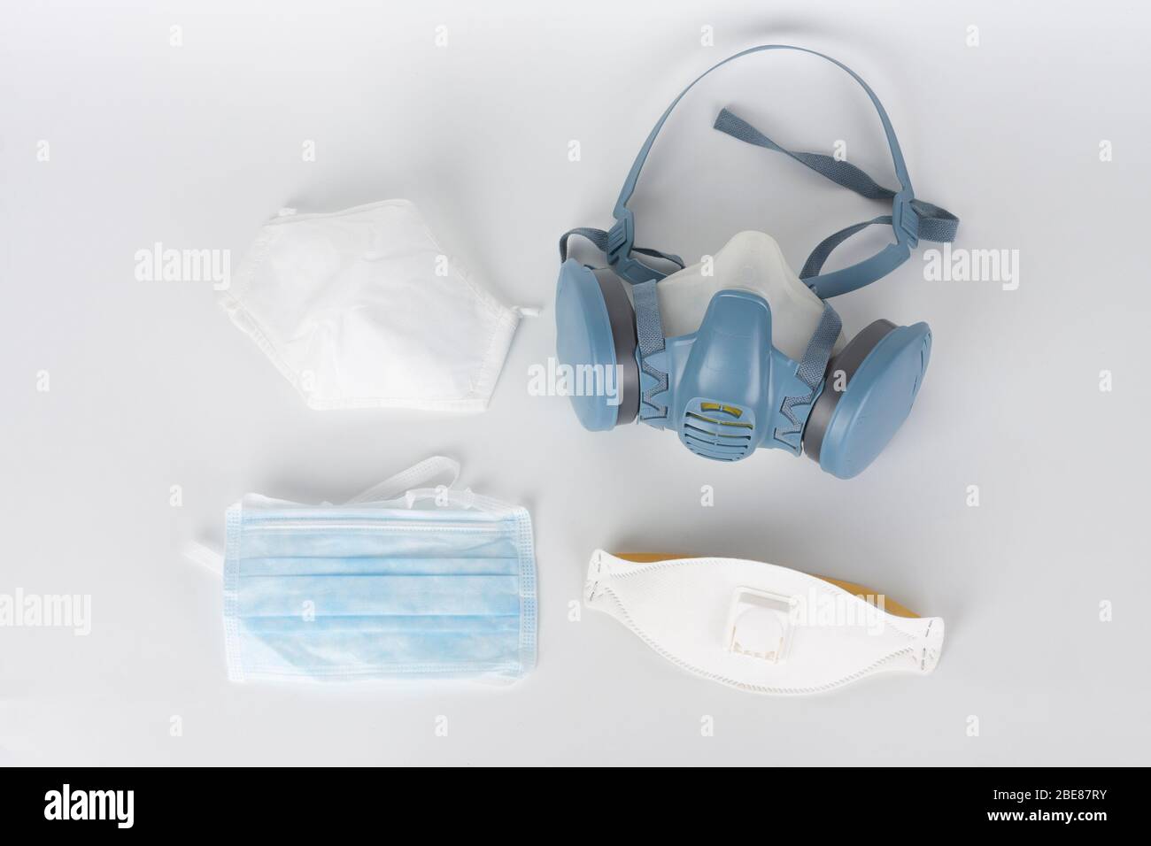 Twin filter half face respirator mask ffp3 , respirator ffp1, ffp2 and face  mask, personal protective equipment to protect against the virus covid-19  Stock Photo - Alamy