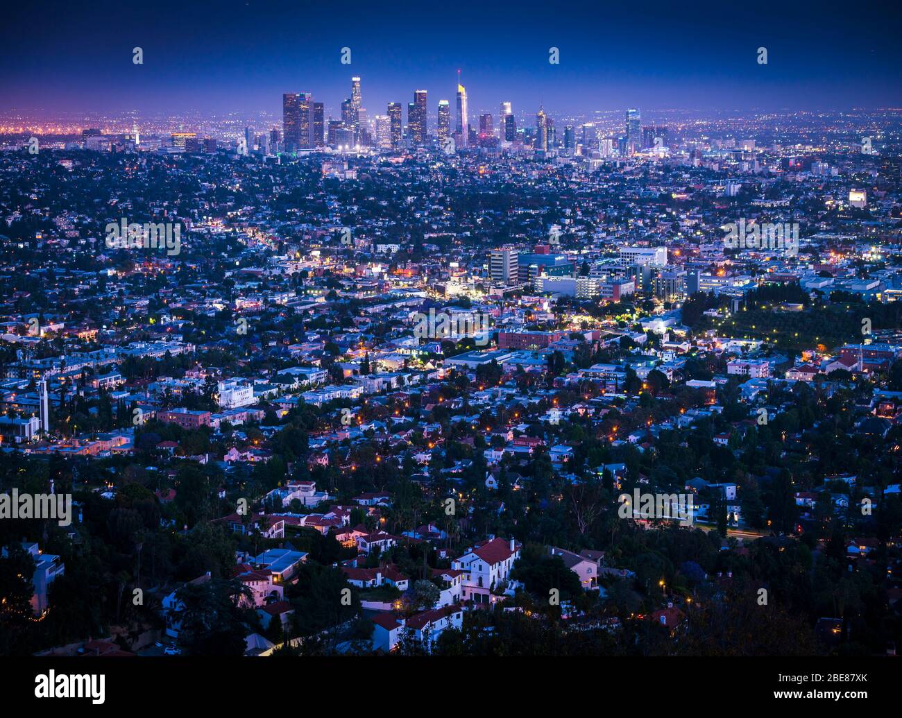 beautiful los angeles skyline at night,los angeles,california,usa Stock Photo Alamy
