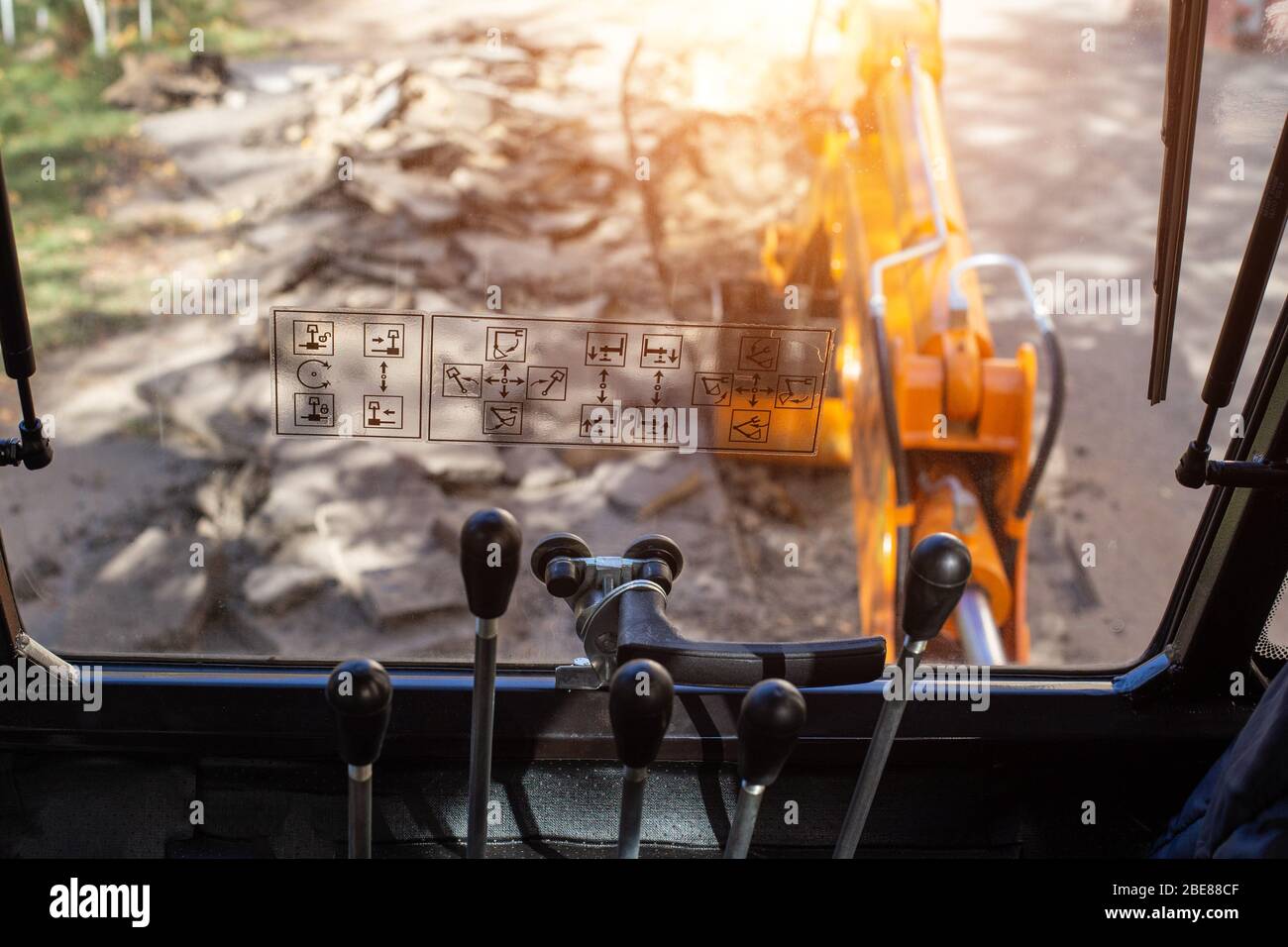 Control levers crane hi-res stock photography and images - Alamy