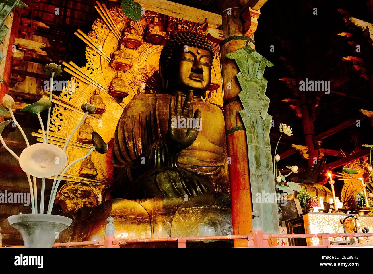 The Great Buddah in the Great Buddha Hall, Nara, Osaka, Japan Stock Photo