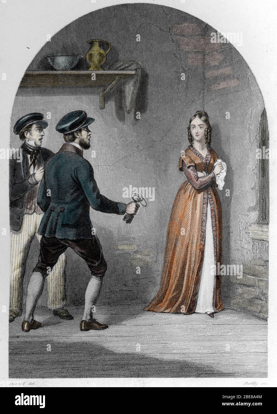 Restauration : 'Emilie Louise de Beauharnais (1781-1855), Comtesse de Lavalette, epouse d'Antoine de Lavalette (1765 - 1830) a la prison de la Concier Stock Photo