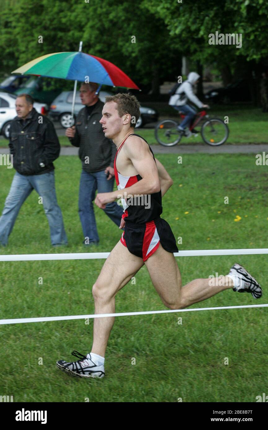 Justinas Kinderis from Lithuania. Modern Pentathlon Stock Photo Alamy