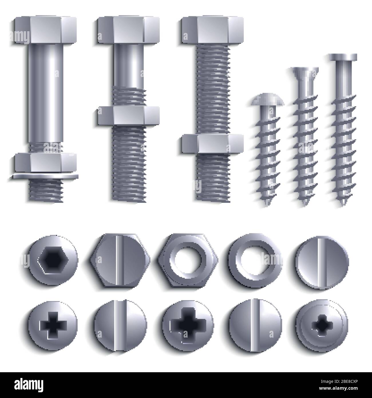 Stainless steel screws Stock Vector Images Alamy
