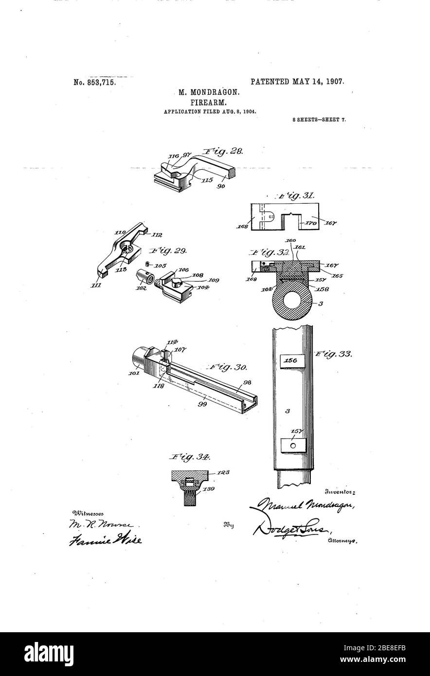 'English: mondragon patent rifle; 5 April 2012; Manuel Modragon; Manuel Modragon; ' Stock Photo
