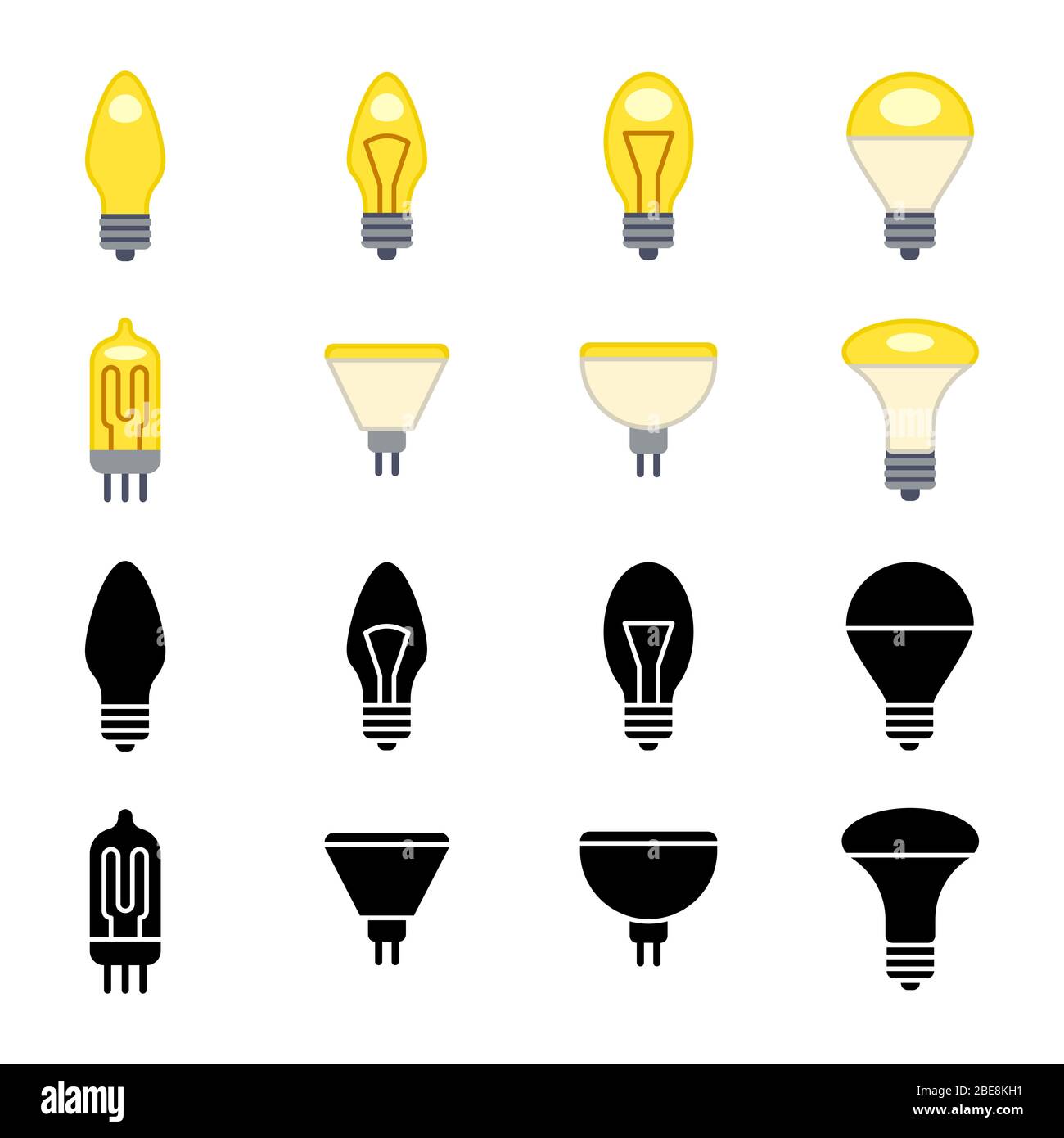 Light bulb lamp bulbs Stock Vector Images Alamy