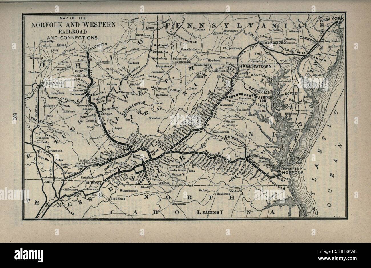 Norfolk And Western Railroad Map Norfolk And Western Railroad Hi-Res Stock Photography And Images - Alamy