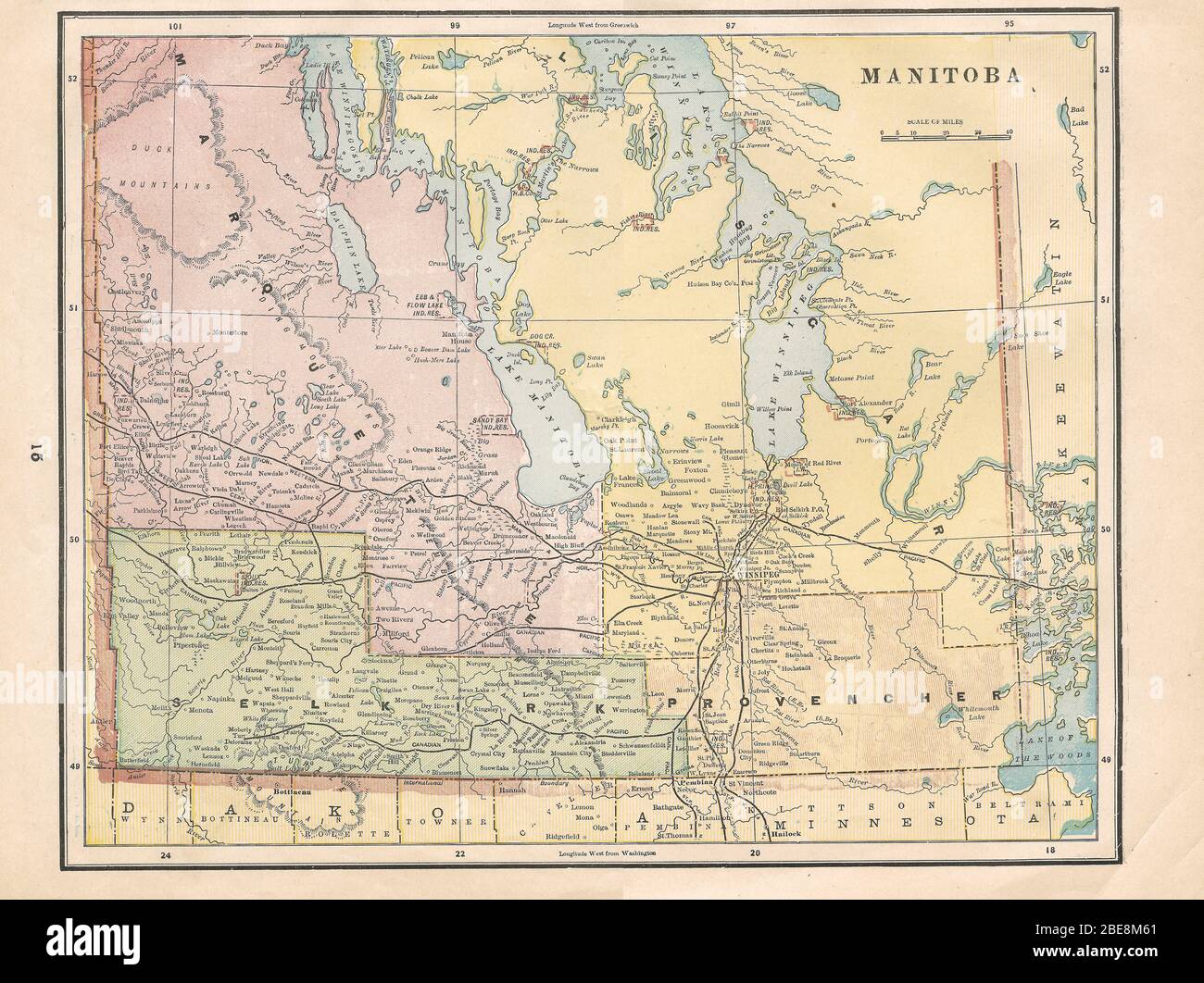 Map of manitoba hi-res stock photography and images - Alamy