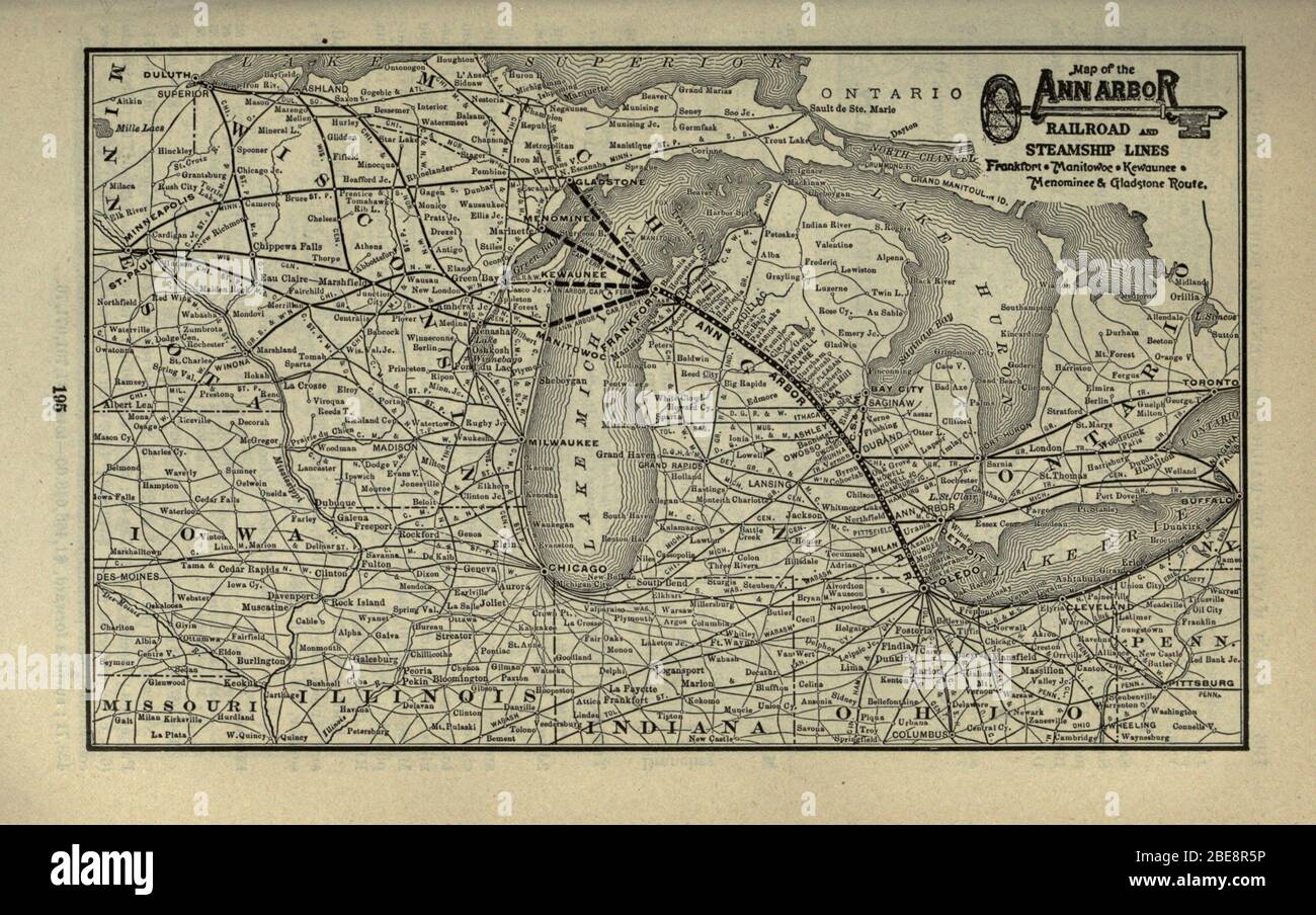 Ann Arbor Railroad Map Ann Arbor Railroad High Resolution Stock Photography And Images - Alamy