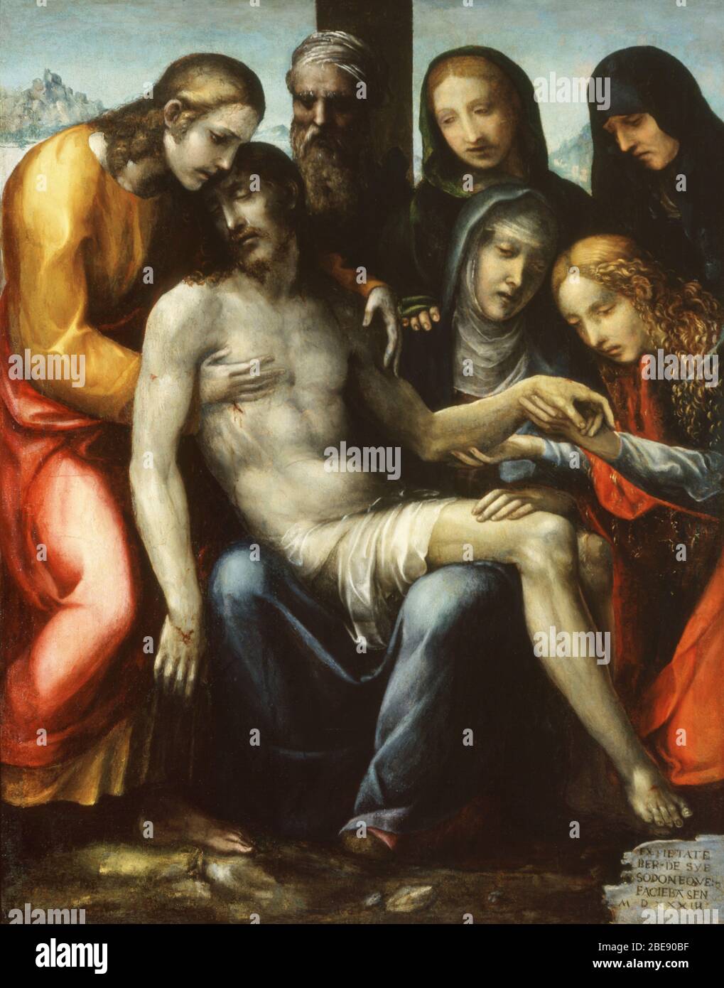 'Español: Llanto por Cristo muerto, o La Piedad (El Sodoma); circa 1533; ' Stock Photo