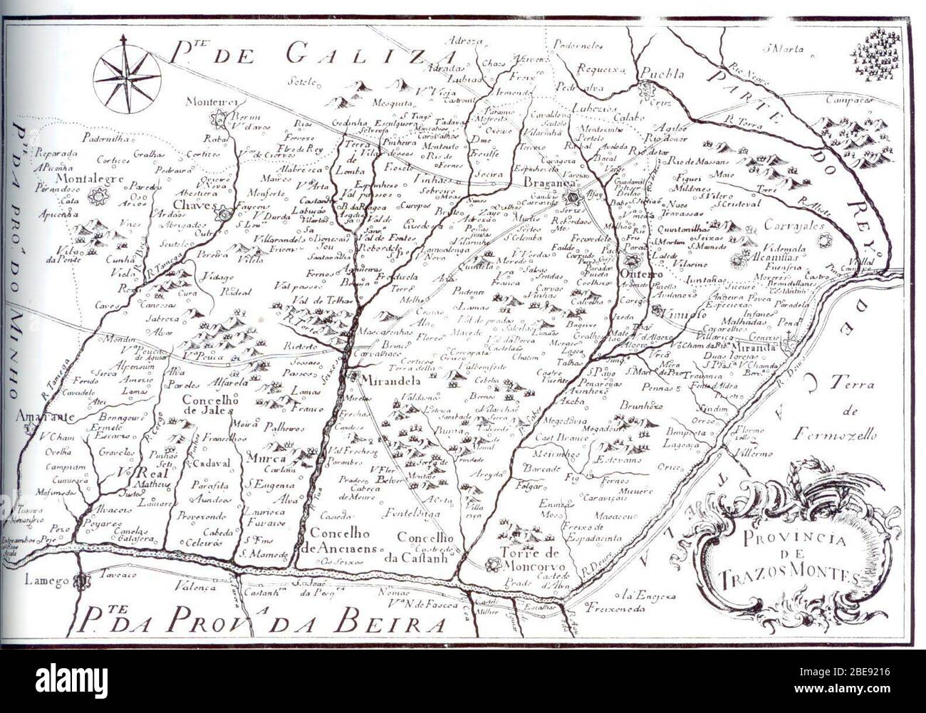 English Map Of The Portuguese Province Of Tras Os Montes Beyond The Mountains In 1762 22 March 14 19 23 59 J Baptista De Castro Mapa De Portugal Antigo E Moderno 2 ª Edicao 1762 1763 J Baptista De Castro