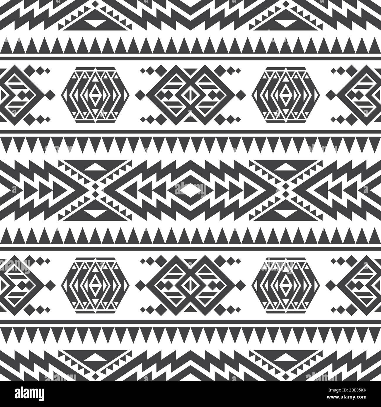American aztec vector seamless texture. Native tribal indian repetitive pattern. Seamless mexican navajo geometric pattern illustration Stock Vector