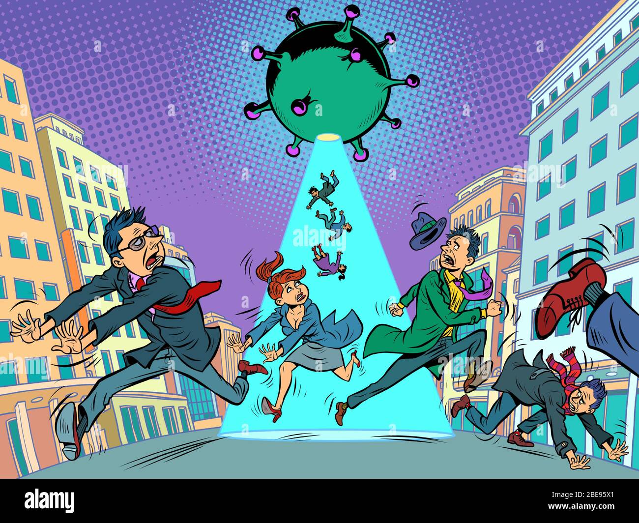 panic people running away from coronavirus. epidemic and fears Stock Vector  Image &amp; Art - Alamy