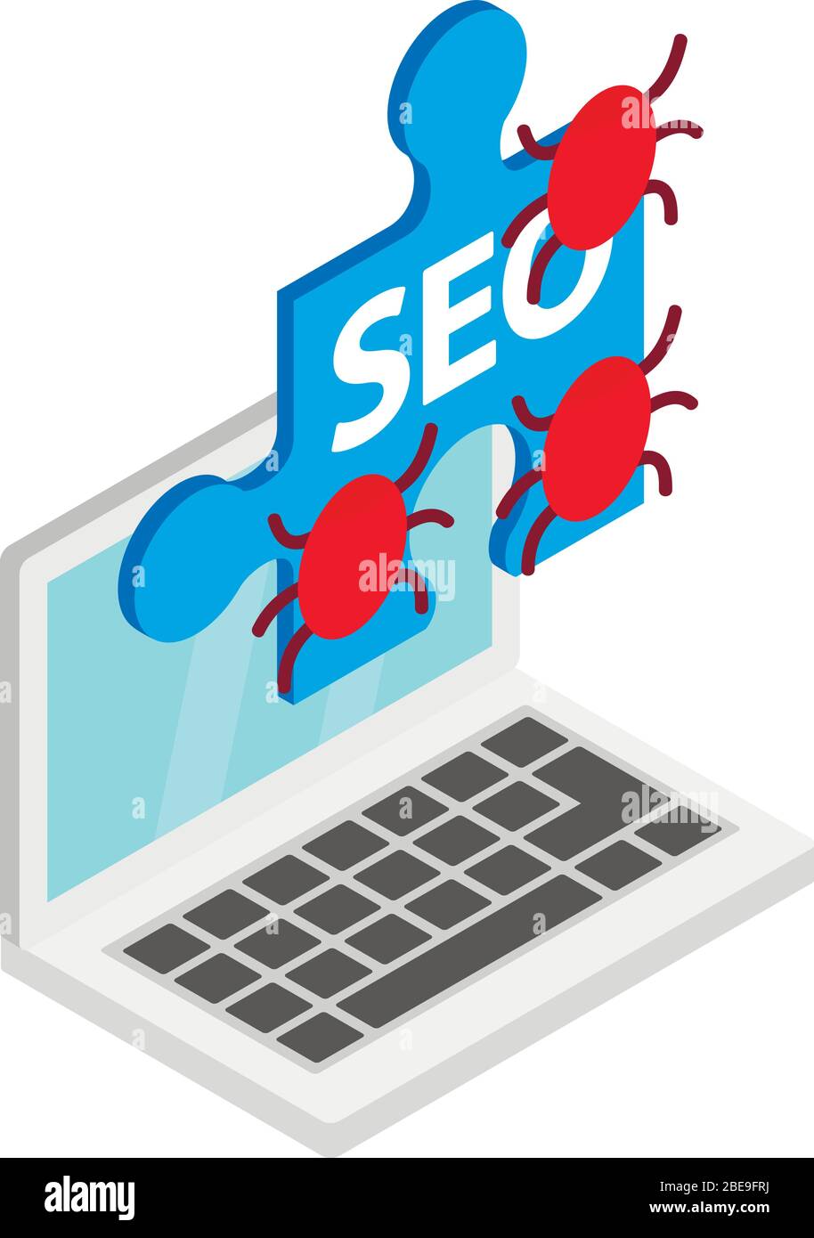 Virus attack icon, isometric style Stock Vector