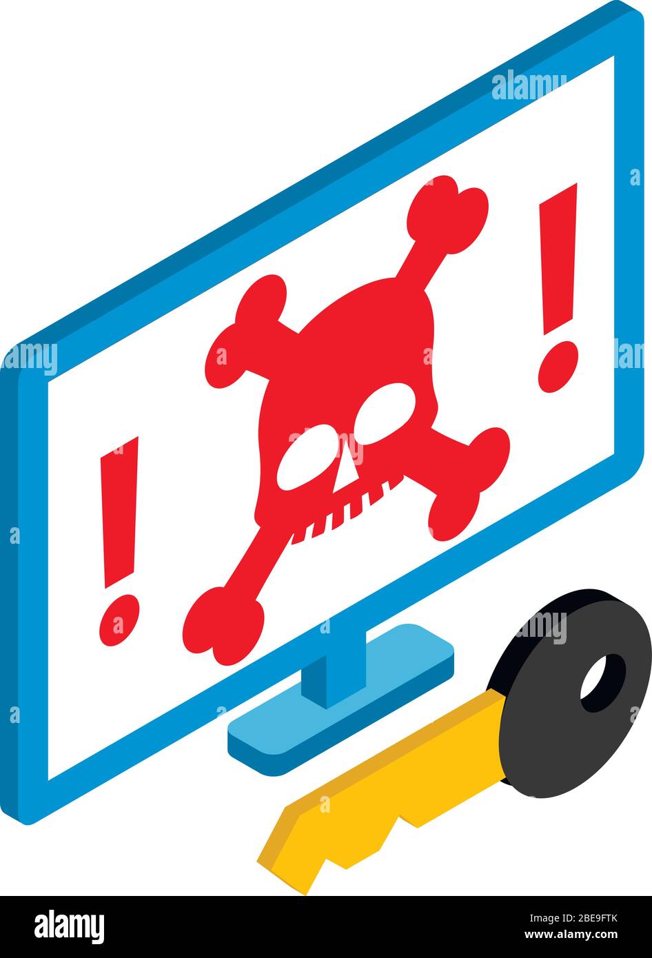 Hacking attack icon, isometric style Stock Vector