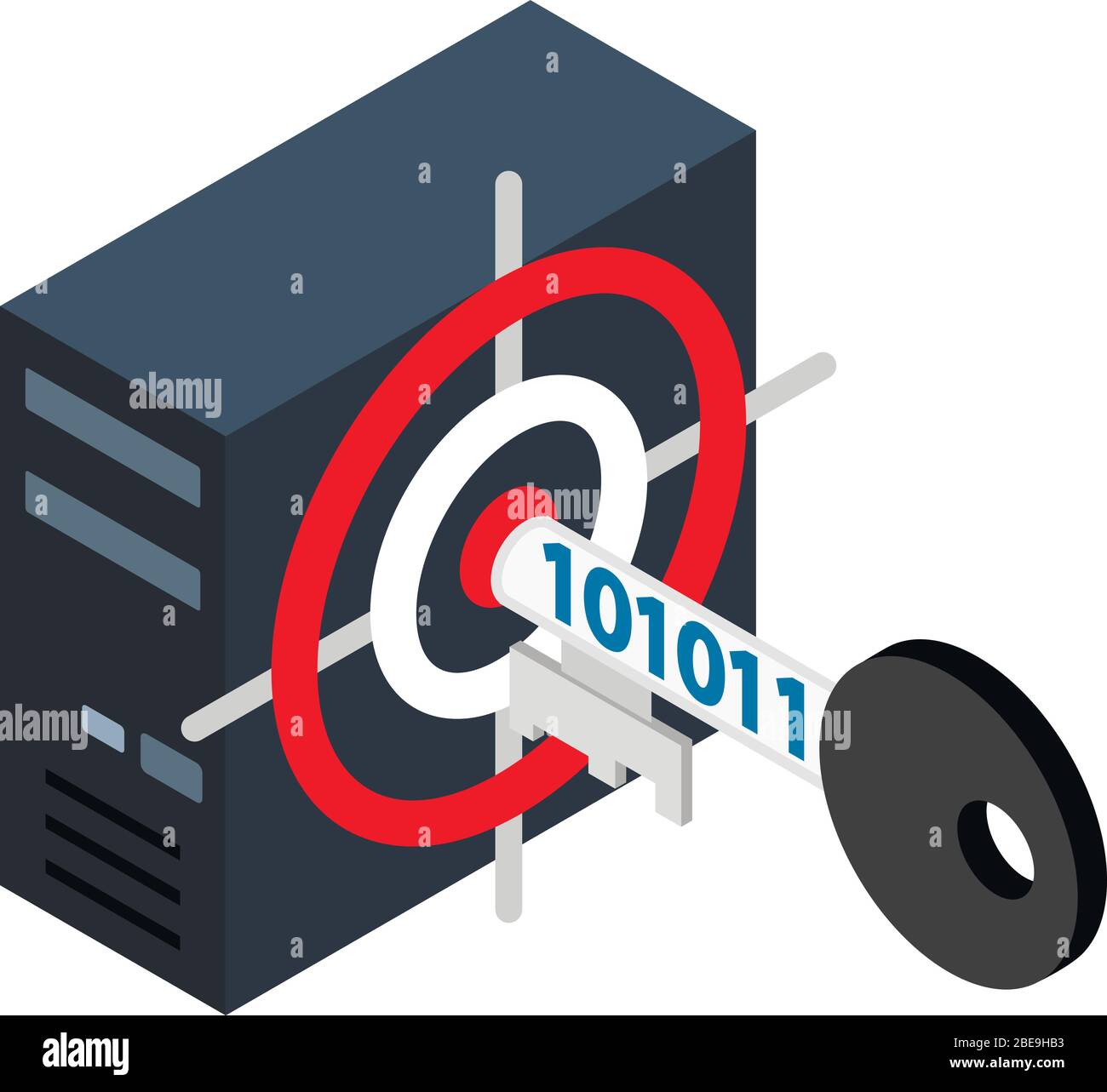 Security system icon, isometric style Stock Vector