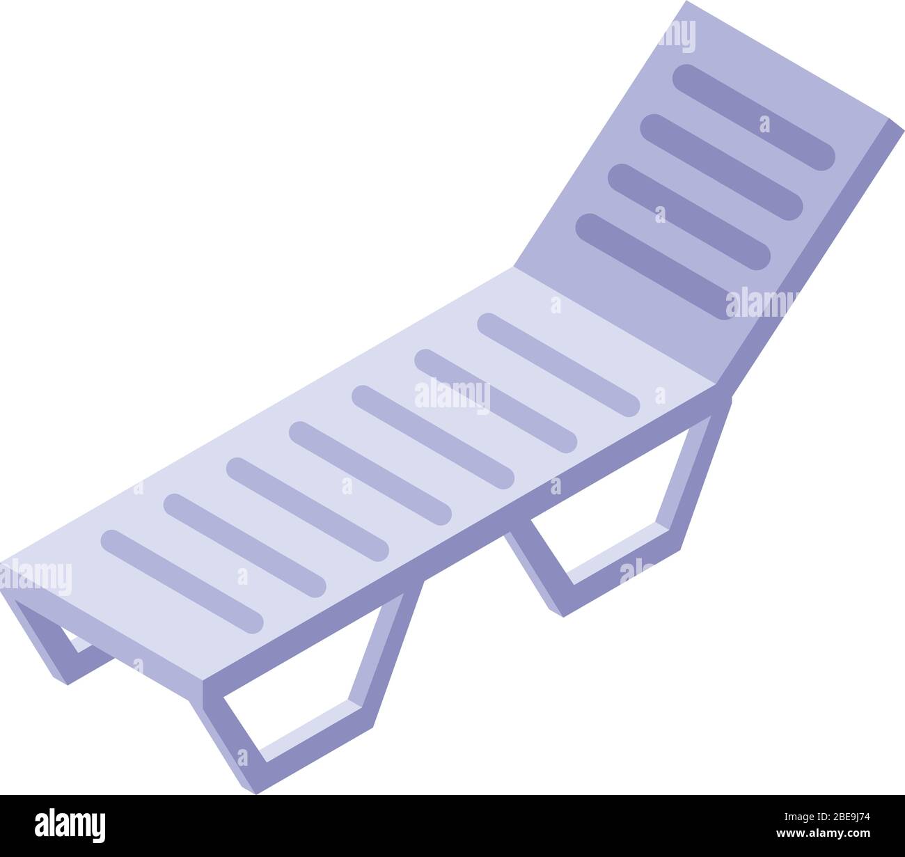 Beach chair icon, isometric style Stock Vector