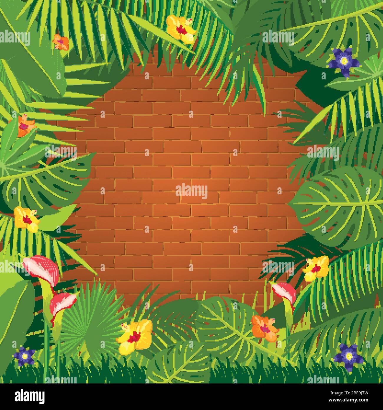 Man made brick building Stock Vector Images - Alamy