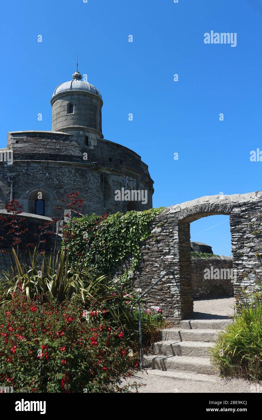St. Mawes Castle on a sunny day. Stock Photo