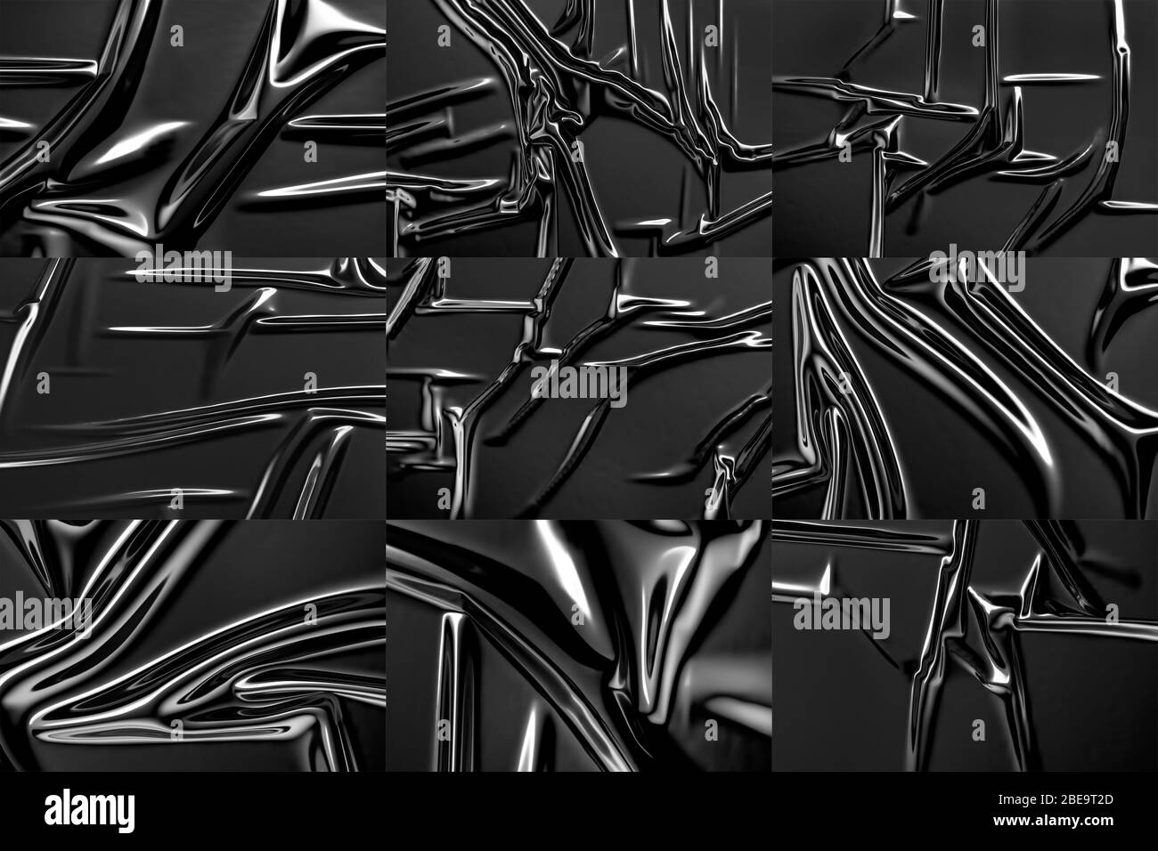 Download Blank Black Crumpled Plastic Foil Wrap Overlay Mock Up Stock Photo Alamy