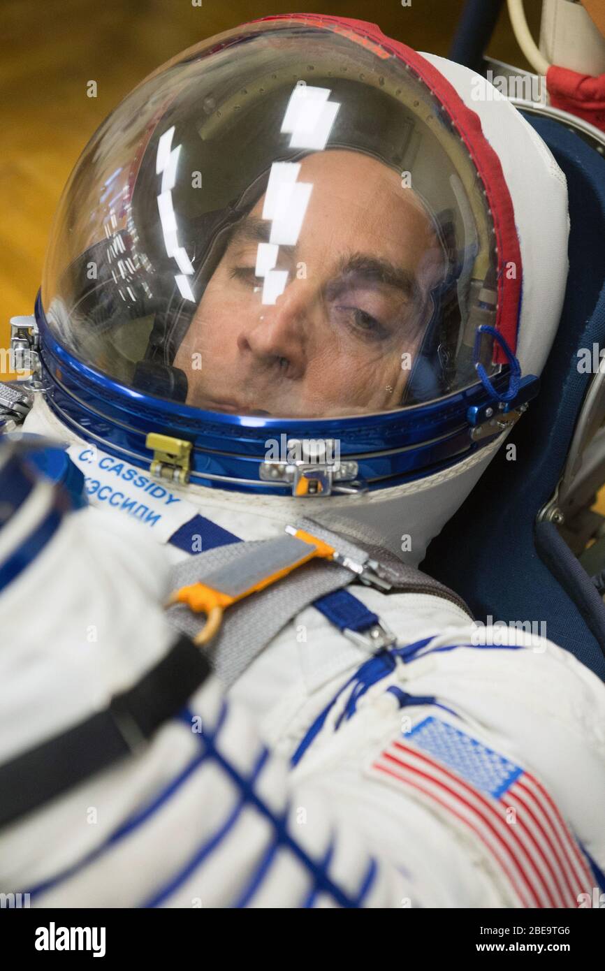 nasa astronaut and expedition 63 commander chris... BAIKONUR, KAZAKHSTAN - 09 April 2020 - Expedition 63 crewmember Chris ...