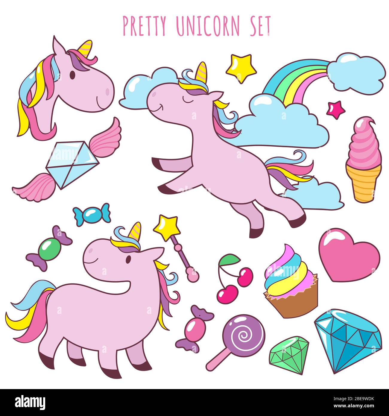 Premium Vector  Set of various patches, pins, stamps or stickers. colorful rainbow  sticker