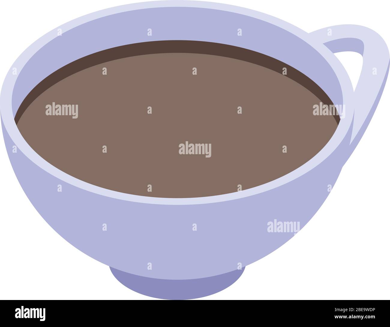 Black tea cup icon, isometric style Stock Vector