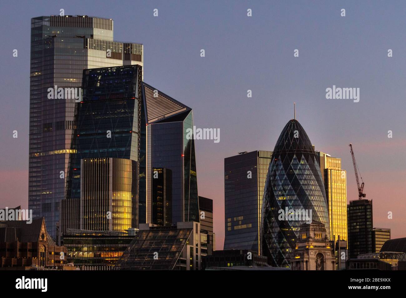 City of London skyline in the early morning light Stock Photo