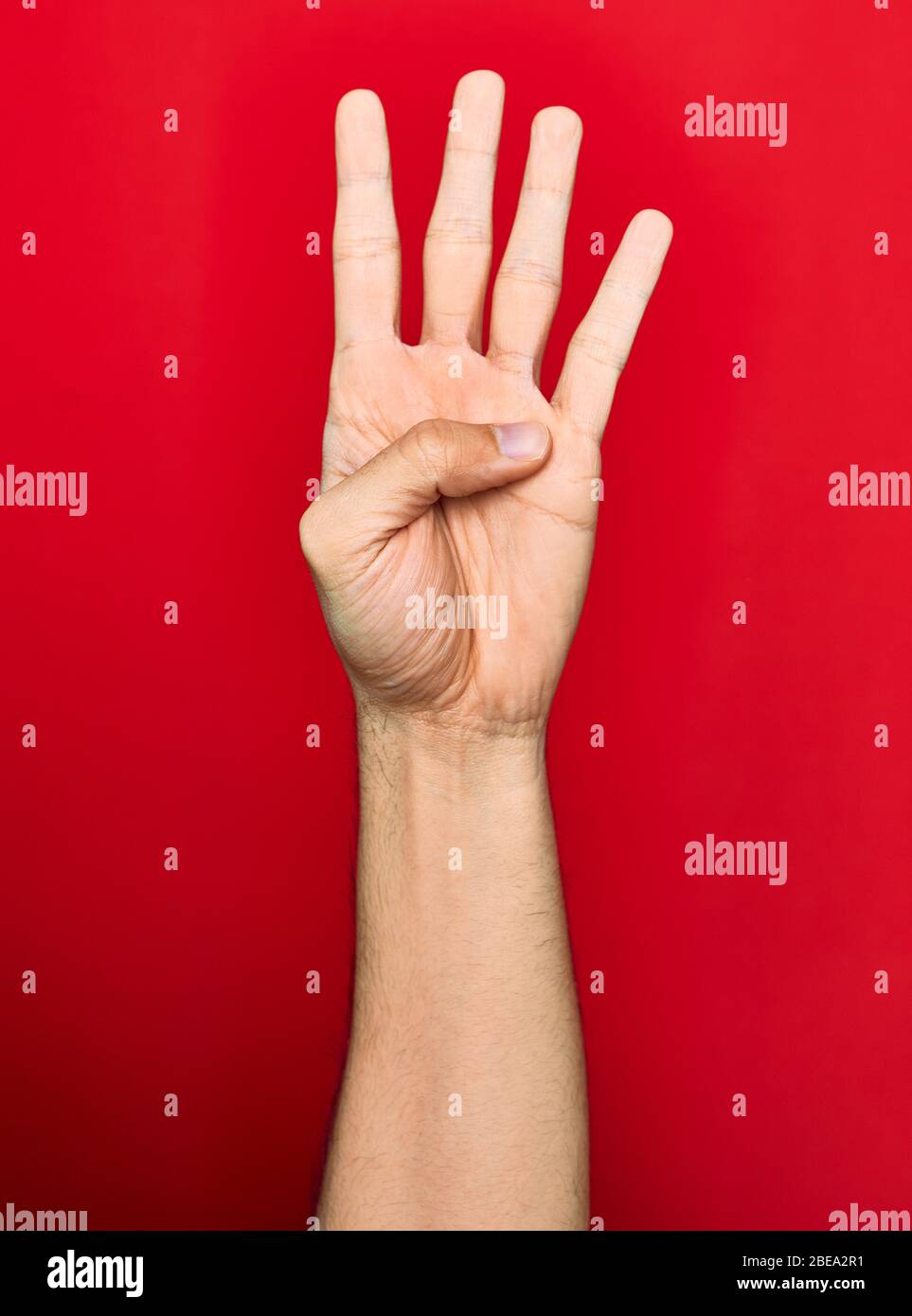 Four fingers up hires stock photography and images Alamy